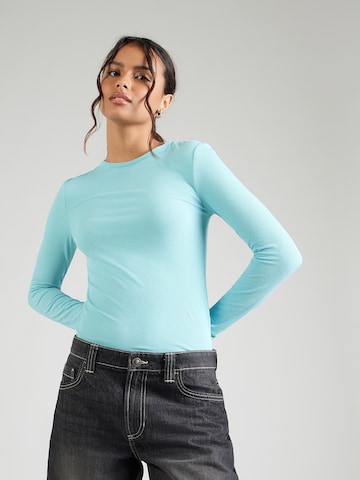 TOPSHOP Shirt 'PREMIUM' in Blue: front