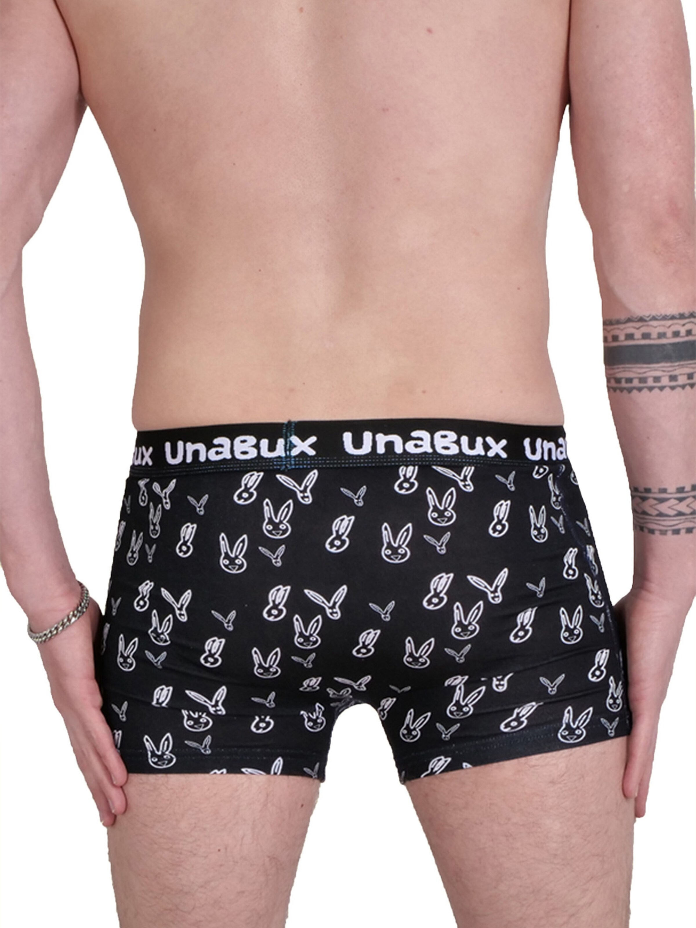 UNABUX Pants ' BLACK WHITE RABBIT ' in Schwarz