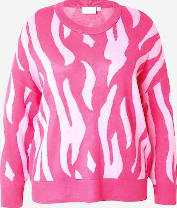 Pull-over ONLY Carmakoma en rose : devant