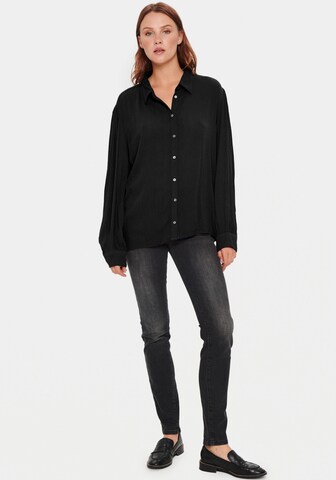 SAINT TROPEZ Bluse in Schwarz