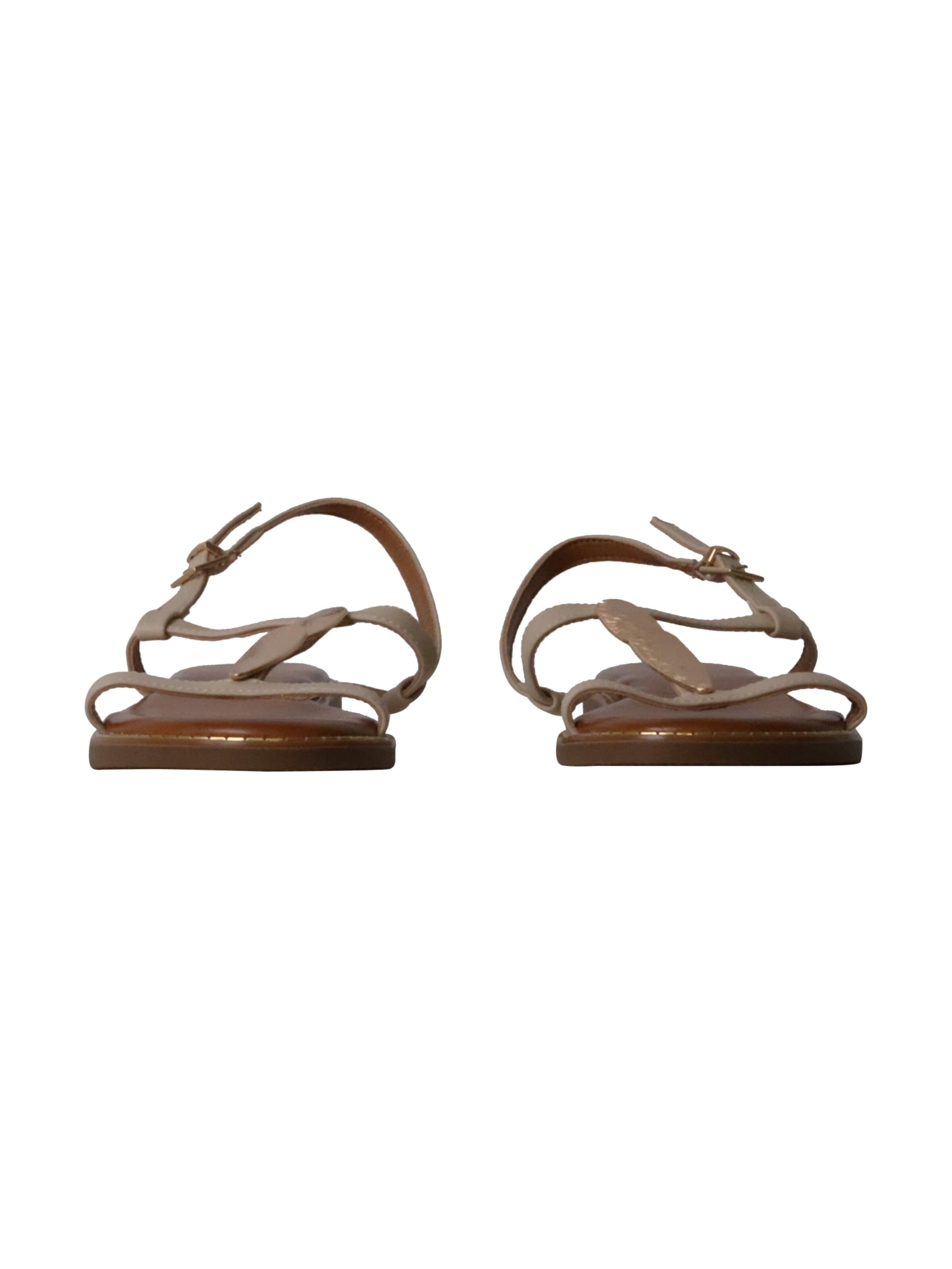 Super Mode - Sandalias 'Flache Riemchensandalen von Loevah Paris' en beige