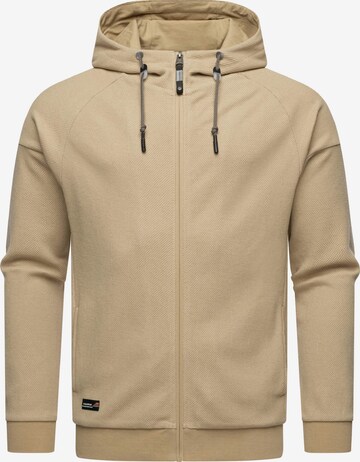 Veste de survêtement 'Dreyner' Ragwear en beige : devant