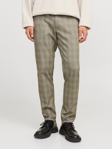 JACK & JONES Slimfit Chinobyxa 'JPSTMarco JJCooper' i grå: framsida
