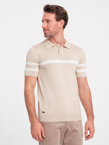 Ombre Shirt in Beige: voorkant