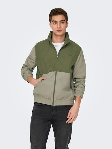 Only & Sons Between-Season Jacket 'BRANDON' in Green: front