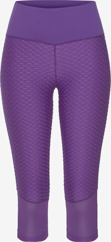 BENCH Skinny Sportovní kalhoty – fialová: přední strana