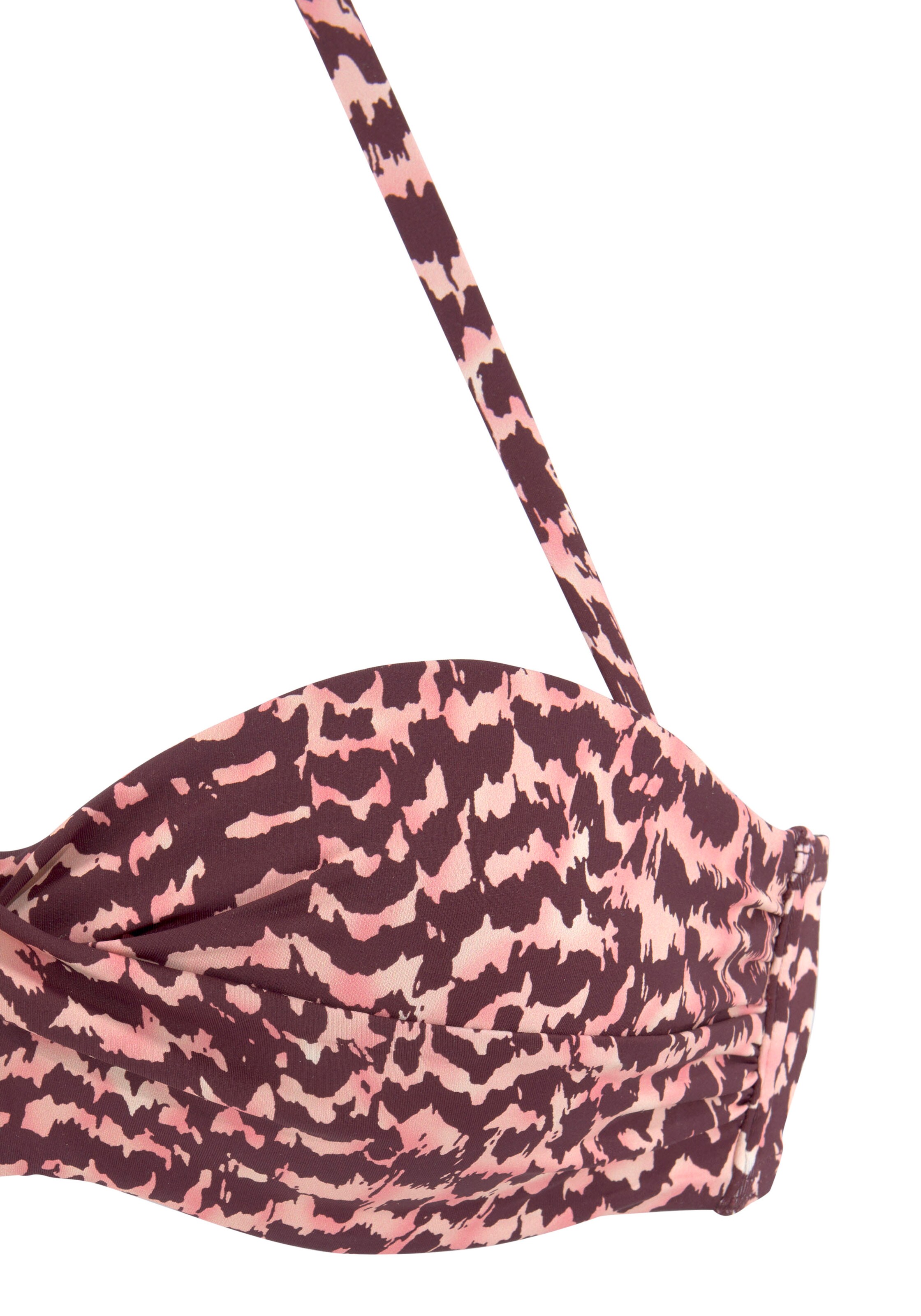 LASCANA Bez ramienok Bikinový top - Ružová