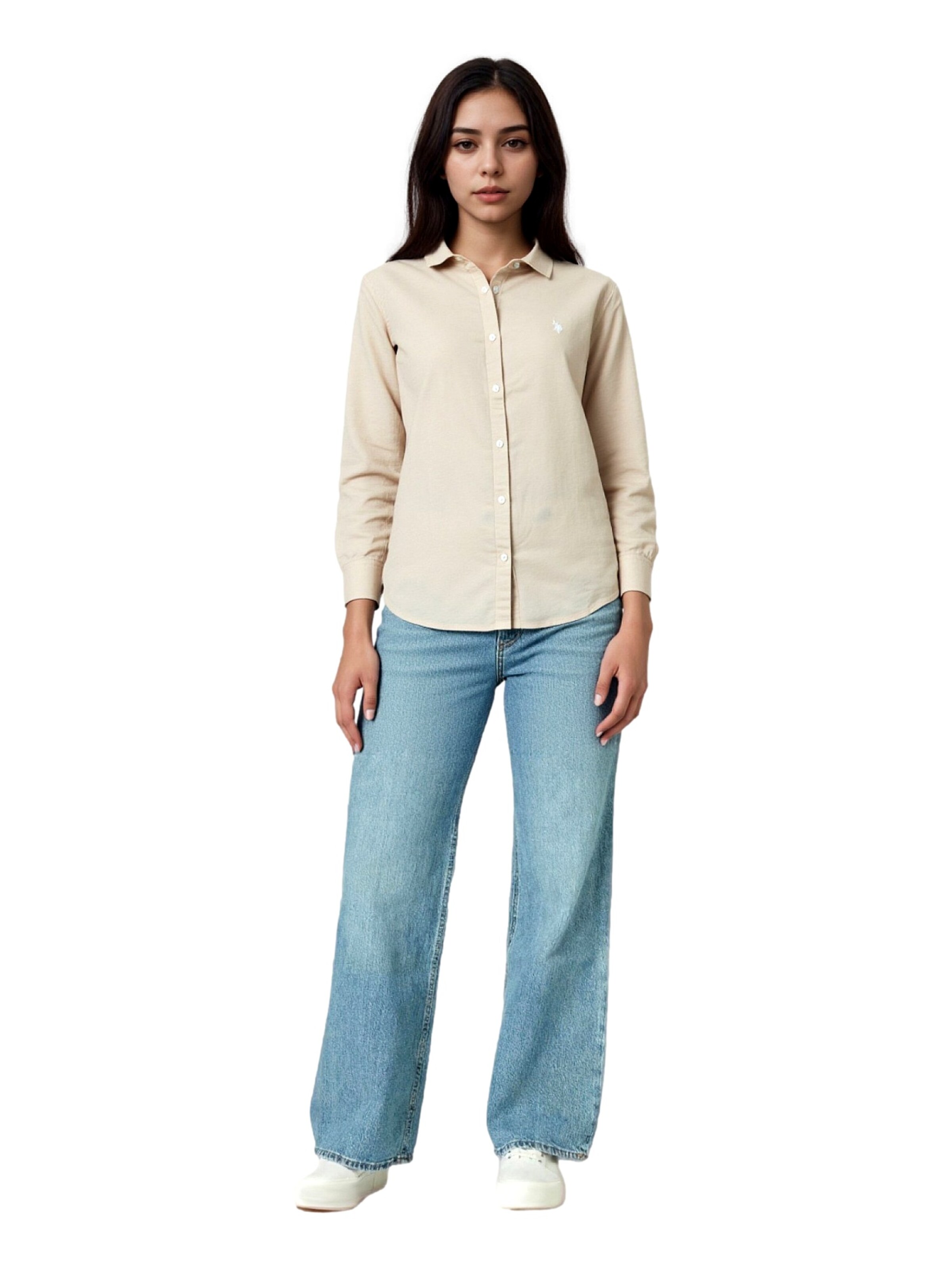 U.S. POLO ASSN. Bluse in Beige