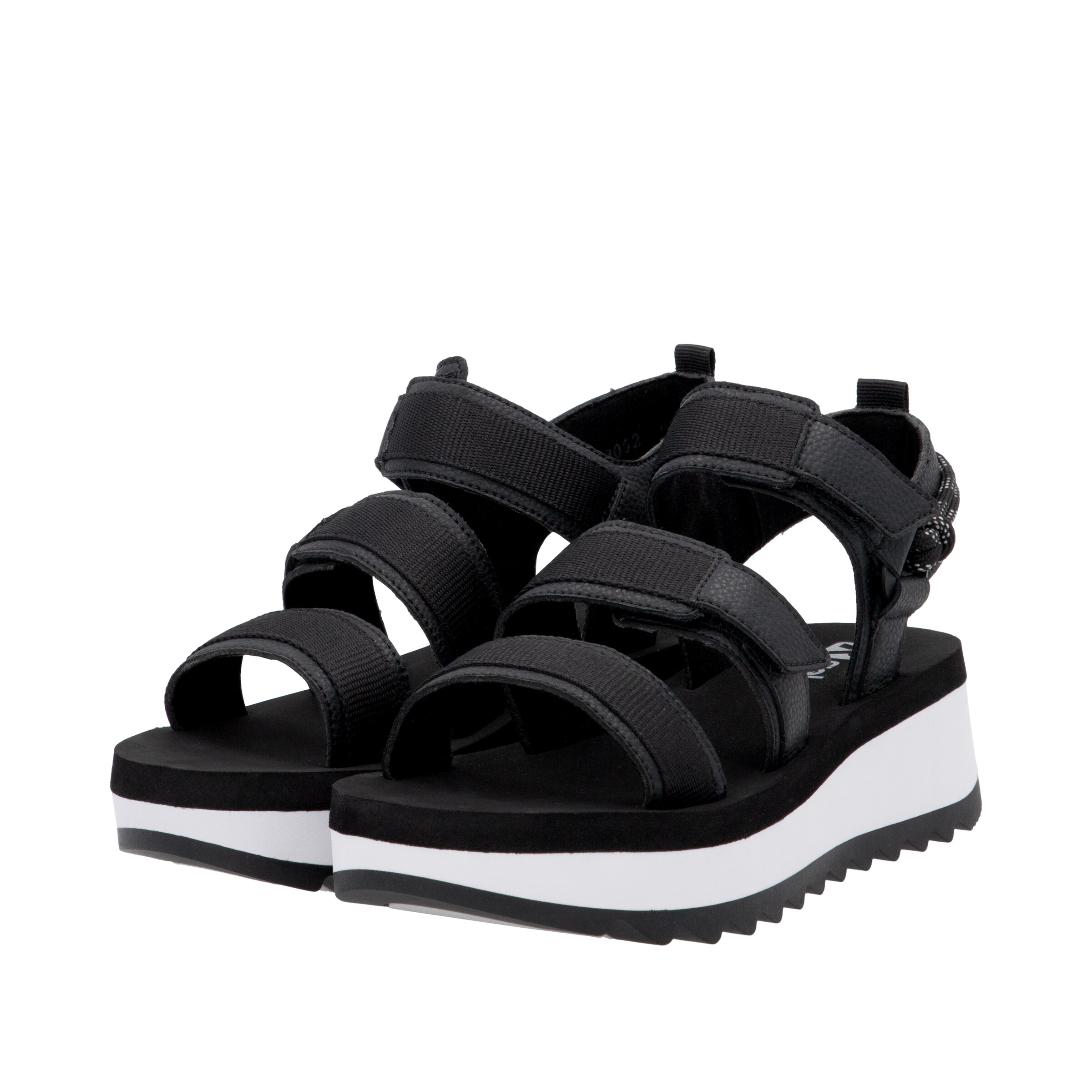 Rieker Sport Strap Sandals in Black