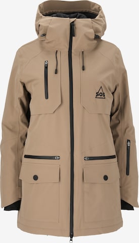 SOS Skijacke 'Aspen' in Beige: predná strana