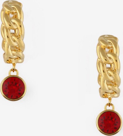 Orelia Ohrringe in gold / rot, Produktansicht