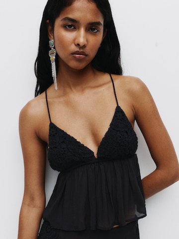 Haut Pull&Bear en noir : devant
