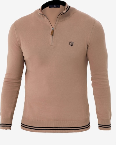 Jimmy Sanders Pull-over en camel, Vue avec produit