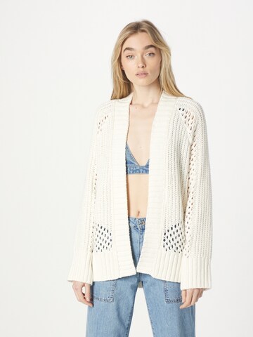 Cardigan Abercrombie & Fitch en blanc : devant