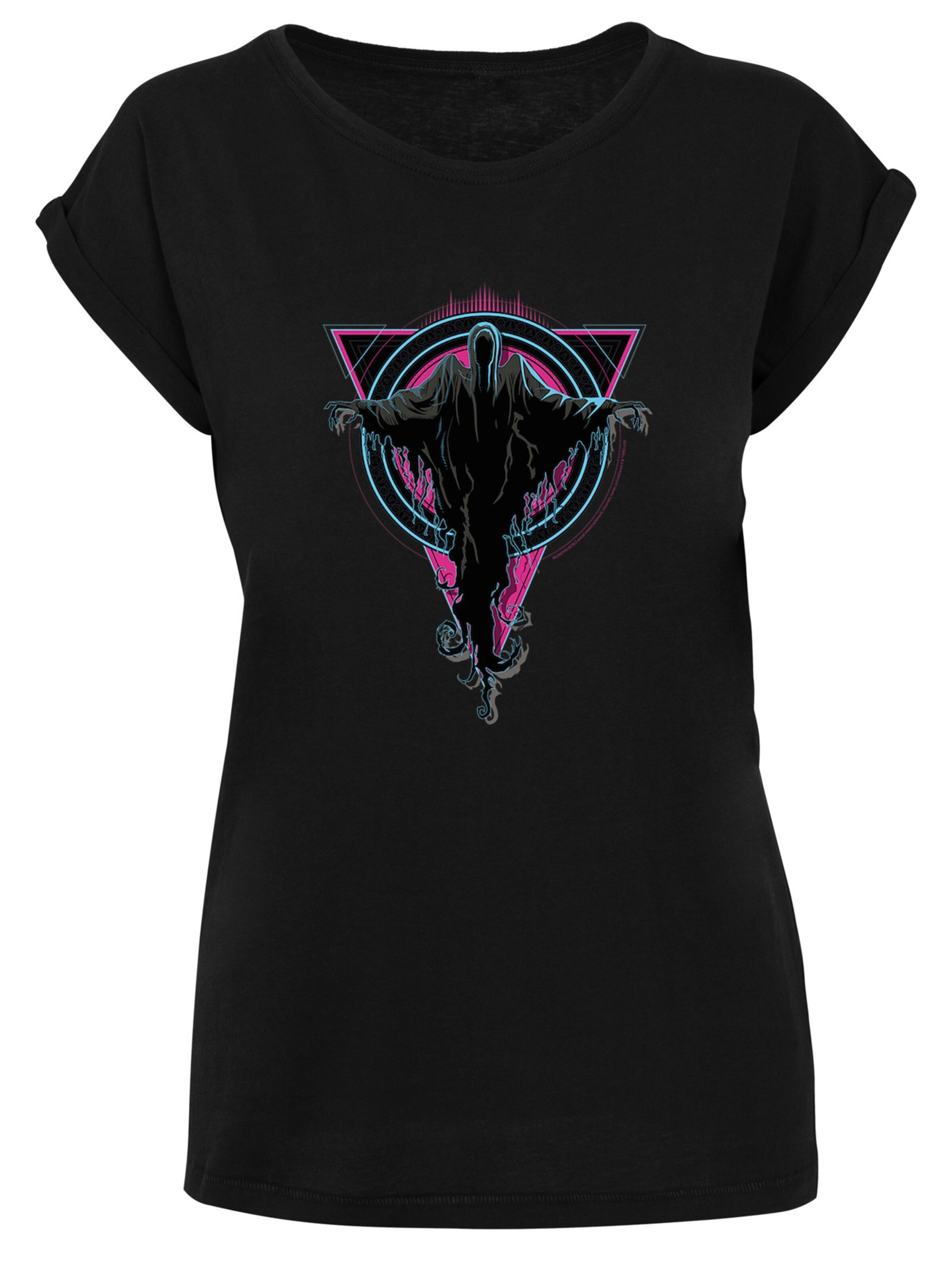 F4NT4STIC Shirt 'Harry Potter Neon Dementors' in Zwart: voorkant
