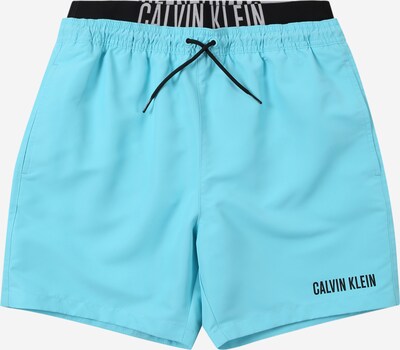 Calvin Klein Swimwear Kupaće hlače 'Intense Power' u azur / svijetlosiva / crna, Pregled proizvoda