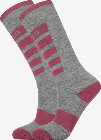 ZigZag Athletic Socks 'Znow' in Grey: front