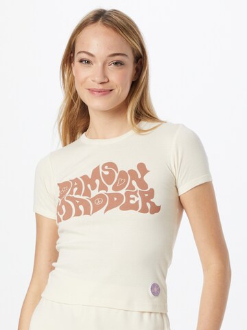 T-shirt Damson Madder en beige : devant