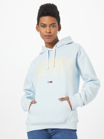 Sweat-shirt Tommy Jeans en bleu : devant