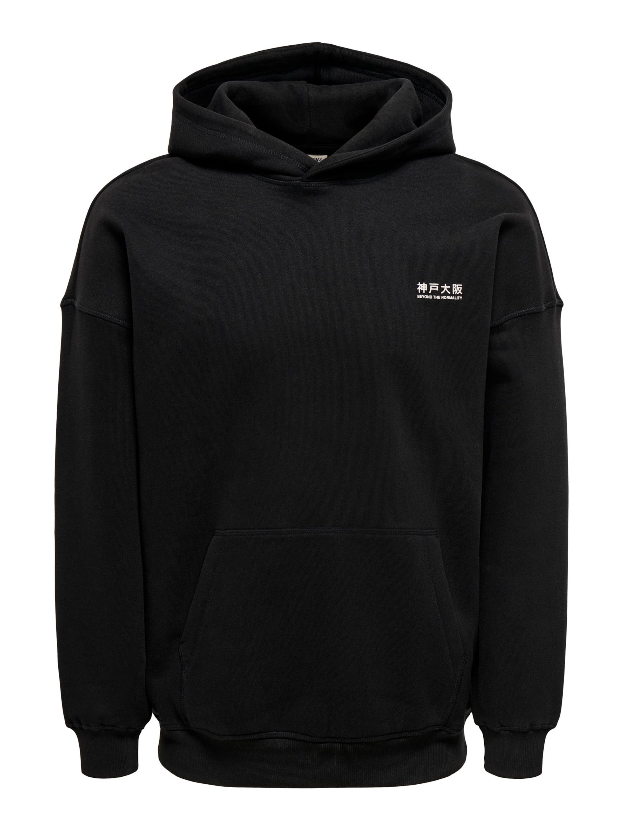 Sweat-shirt 'ONSastoria' Only & Sons en noir : devant