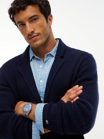 TOMMY HILFIGER Strickjacke in Blau
