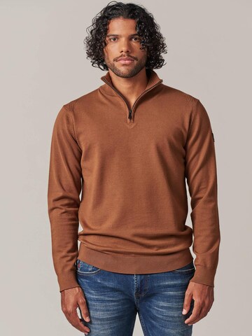 Pull-over 'Almanach' Deeluxe en marron : devant