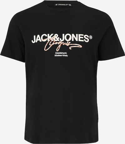 Jack & Jones Plus T-Shirt 'ARUBA' en anthracite / orange / blanc, Vue avec produit