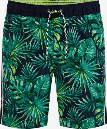 WE Fashion Swimming shorts in Green: front