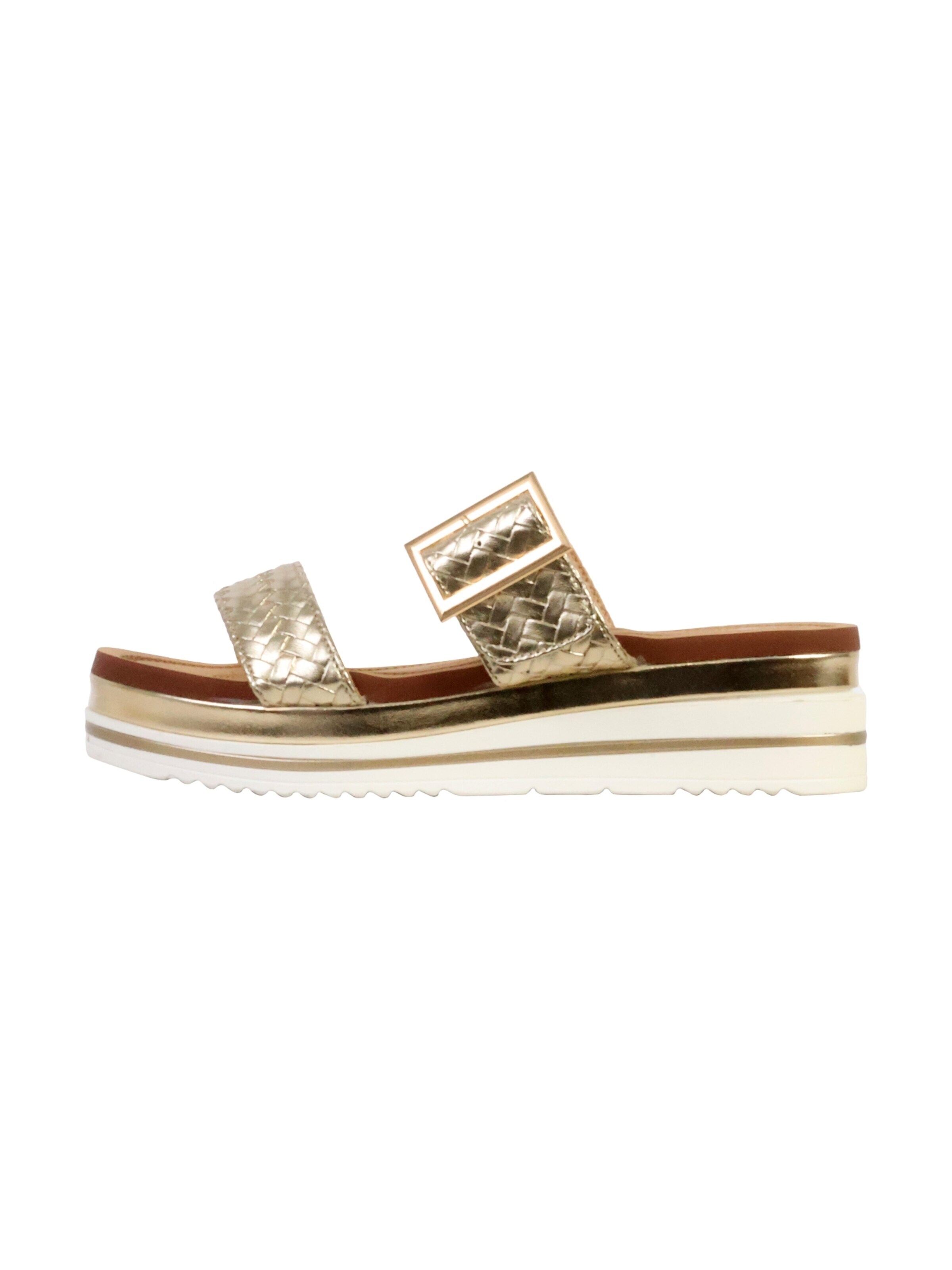The Divine Factory Sandale‌‌ in Gold: Vorderseite