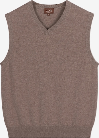 GOBI Cashmere Weste 'Men's Essential V-Neck Cashmere Vest' in Grau: Vorderseite