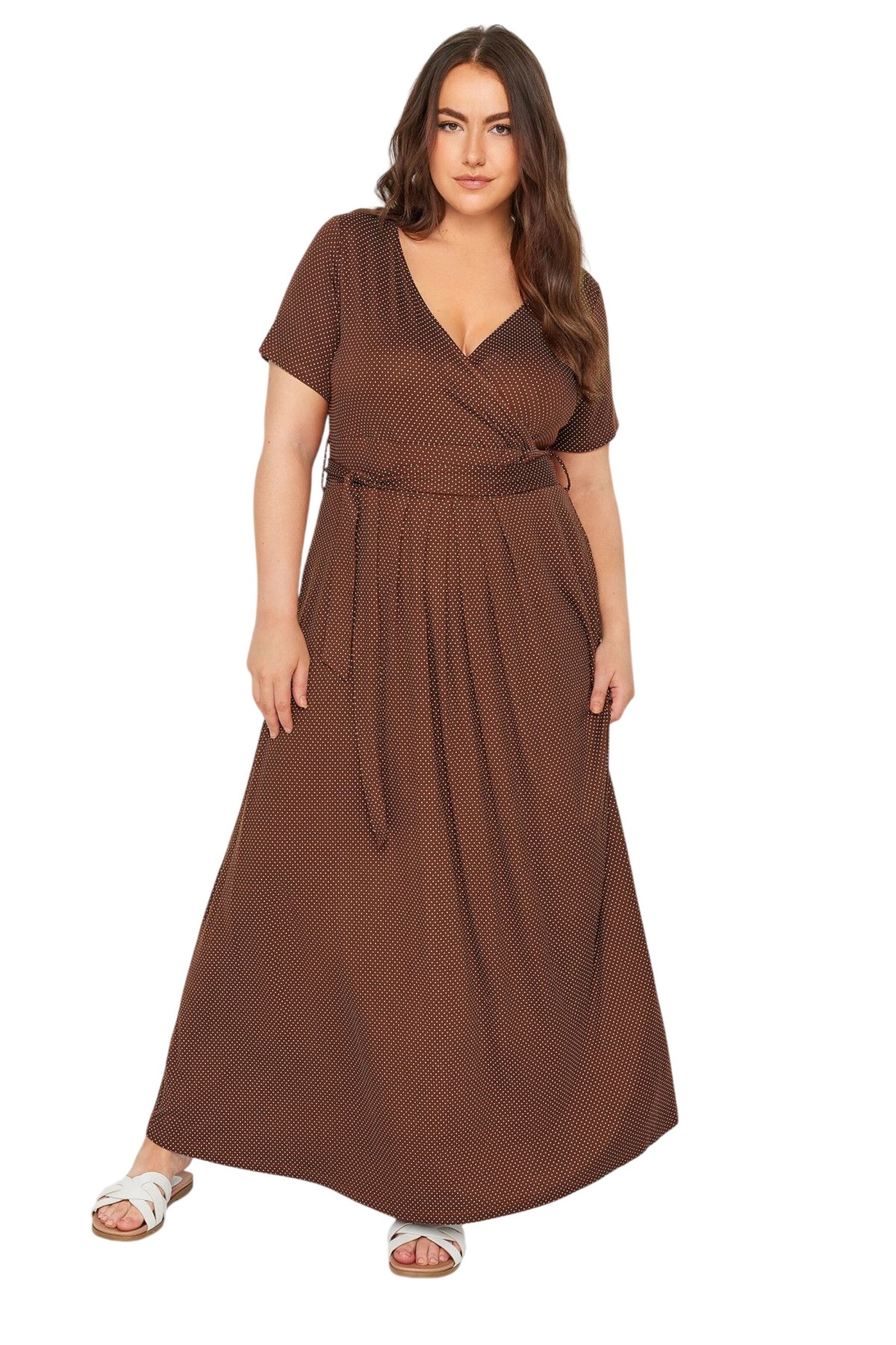 Stil Diva Dress in Brown: front