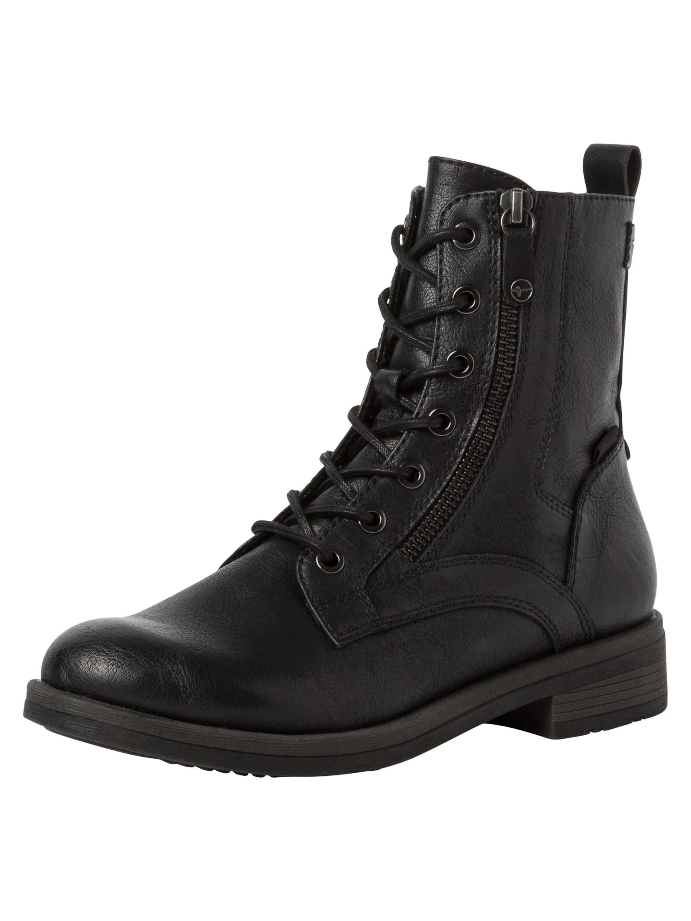 Tamaris Schnürstiefelette in Schwarz: Vorderseite