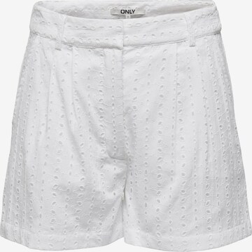 ONLY Pleat-Front Pants 'JUNI' in White: front