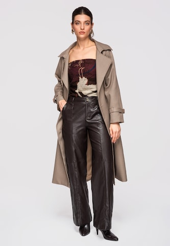 Ombre Between-seasons coat 'Ow-Colc-0120' in Brown