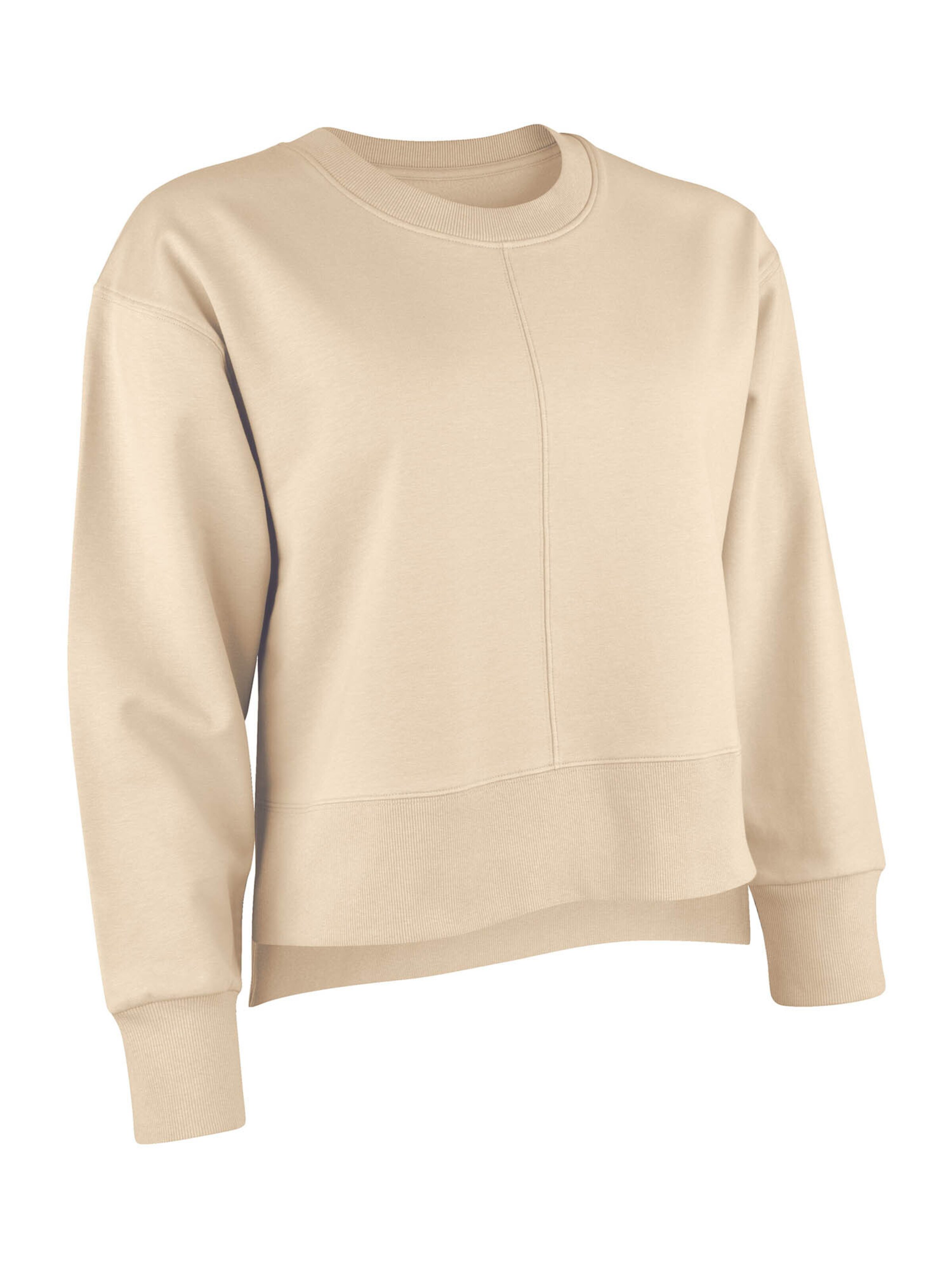 Sweat-shirt ' Relax & Go ' Nur Die en beige : devant