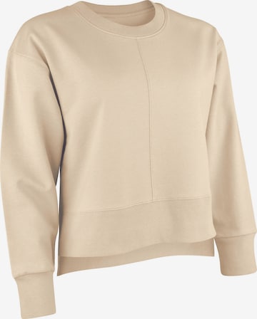 Sweat-shirt ' Relax & Go ' Nur Die en beige : devant