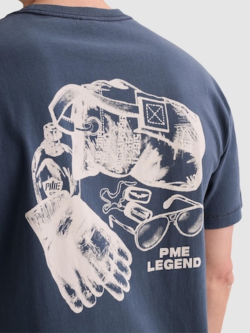 PME Legend Paita 'PME LEGEND - T-shirt in jersey with small artwork on the chest' värissä sininen