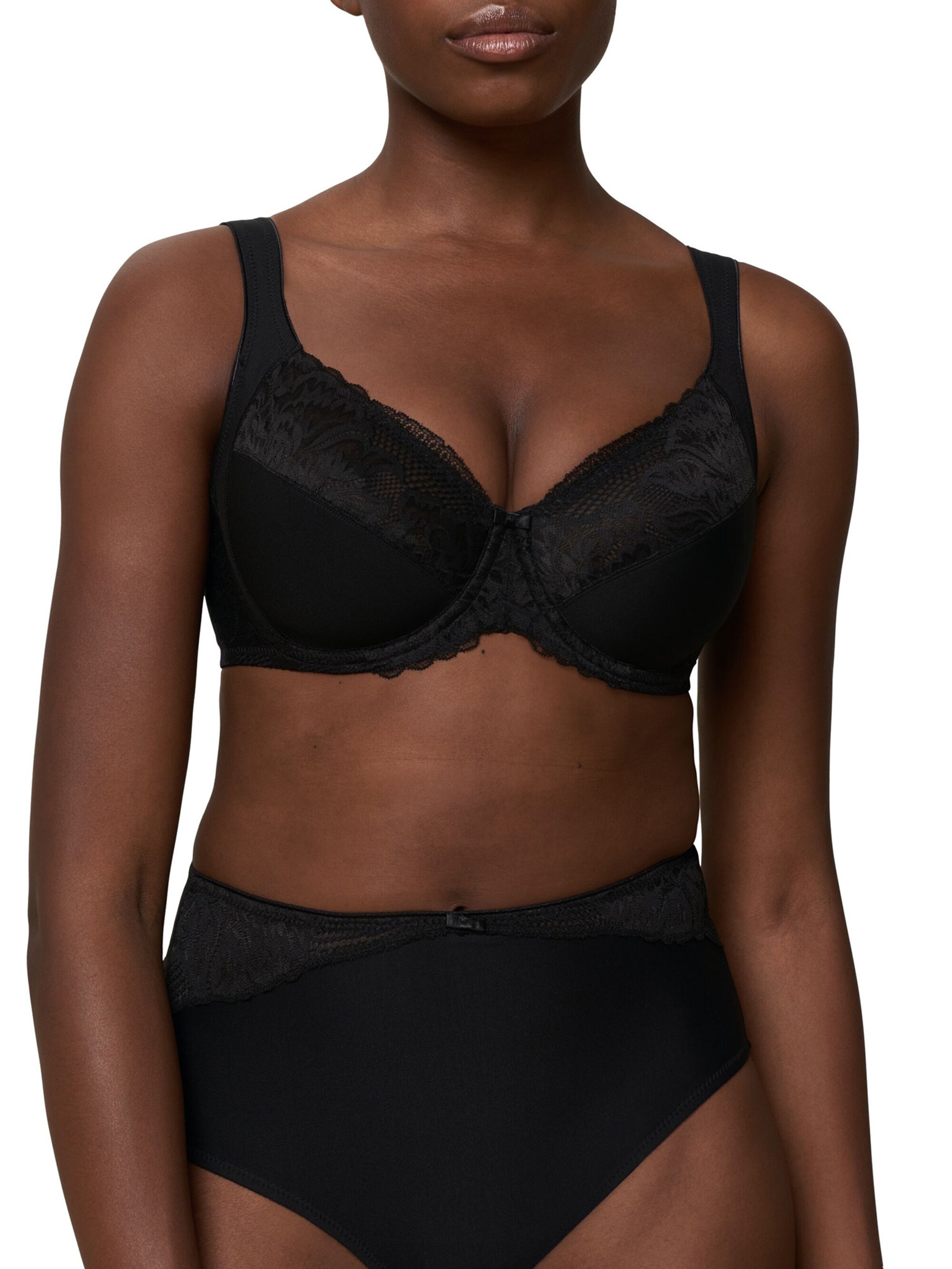Soutien-gorge ' Modern Lace+Cotton ' TRIUMPH en noir : devant
