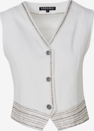 KOROSHI Weste in creme / grau / weiß, Produktansicht