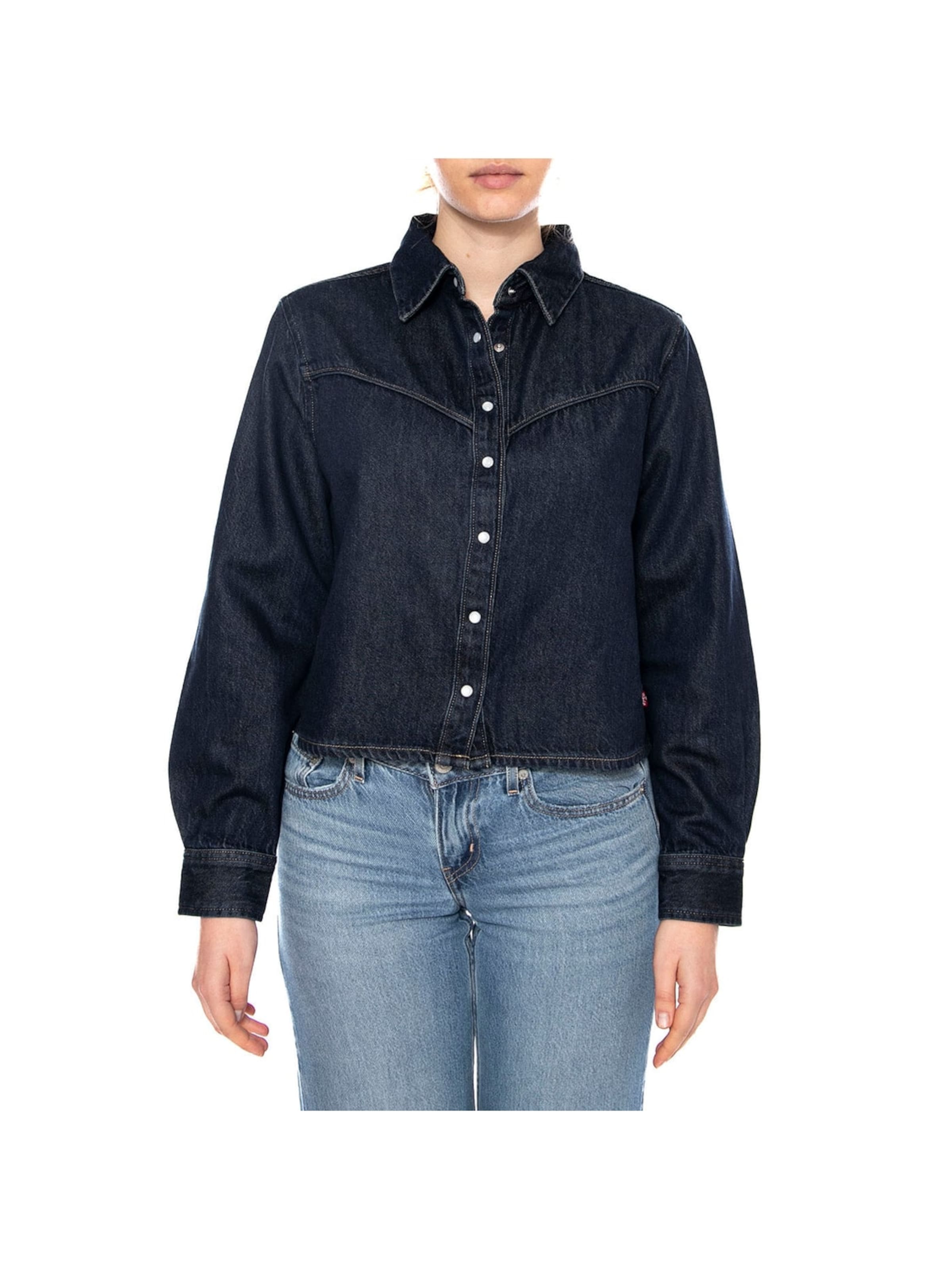 LEVI'S ® Blouse 'Logan Tencel Shacket' in Blauw