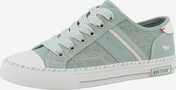 MUSTANG - Sapatilhas baixas em verde: frente