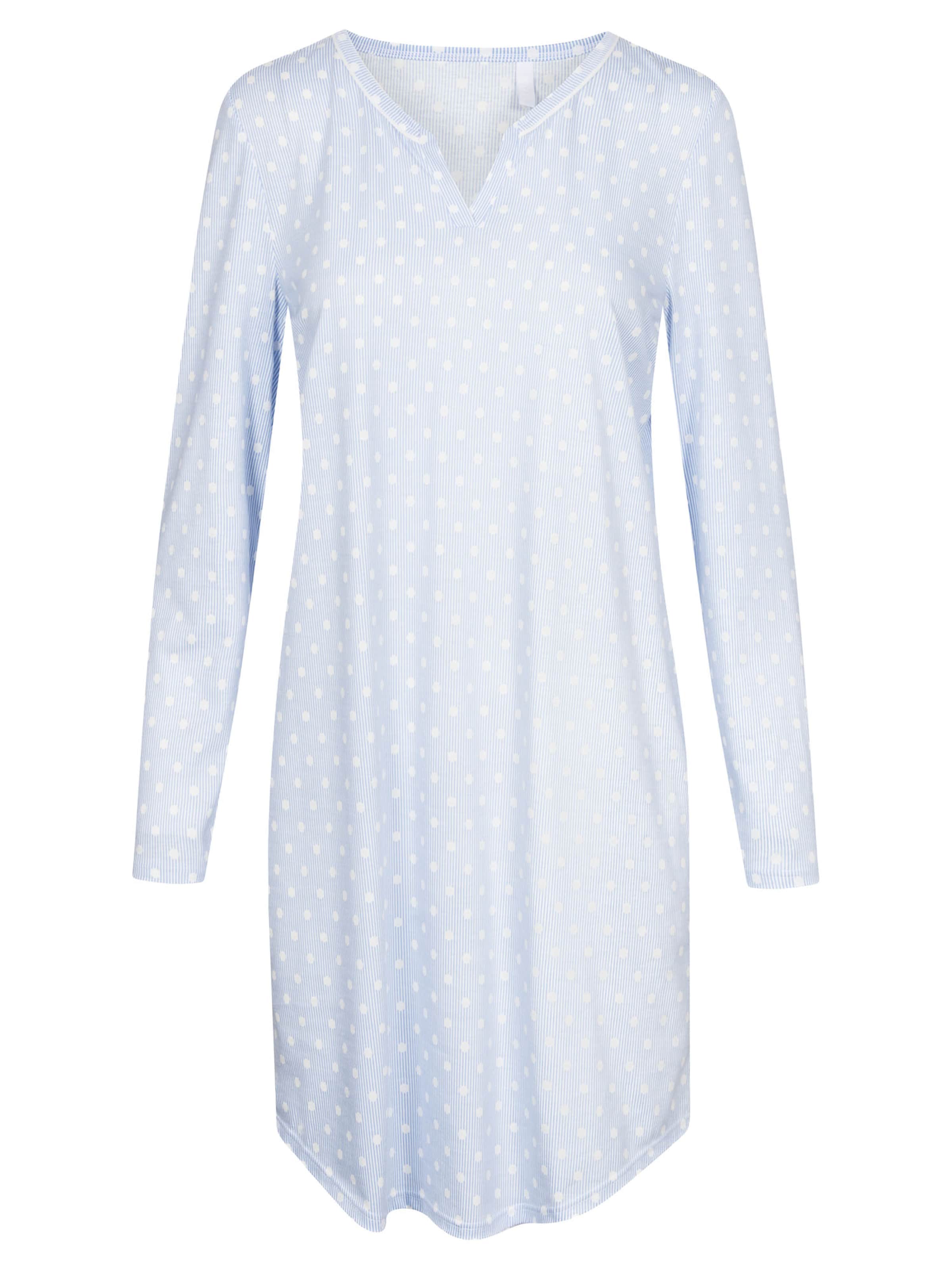 Rösch Nightgown ' Mustermix ' in Blue: front