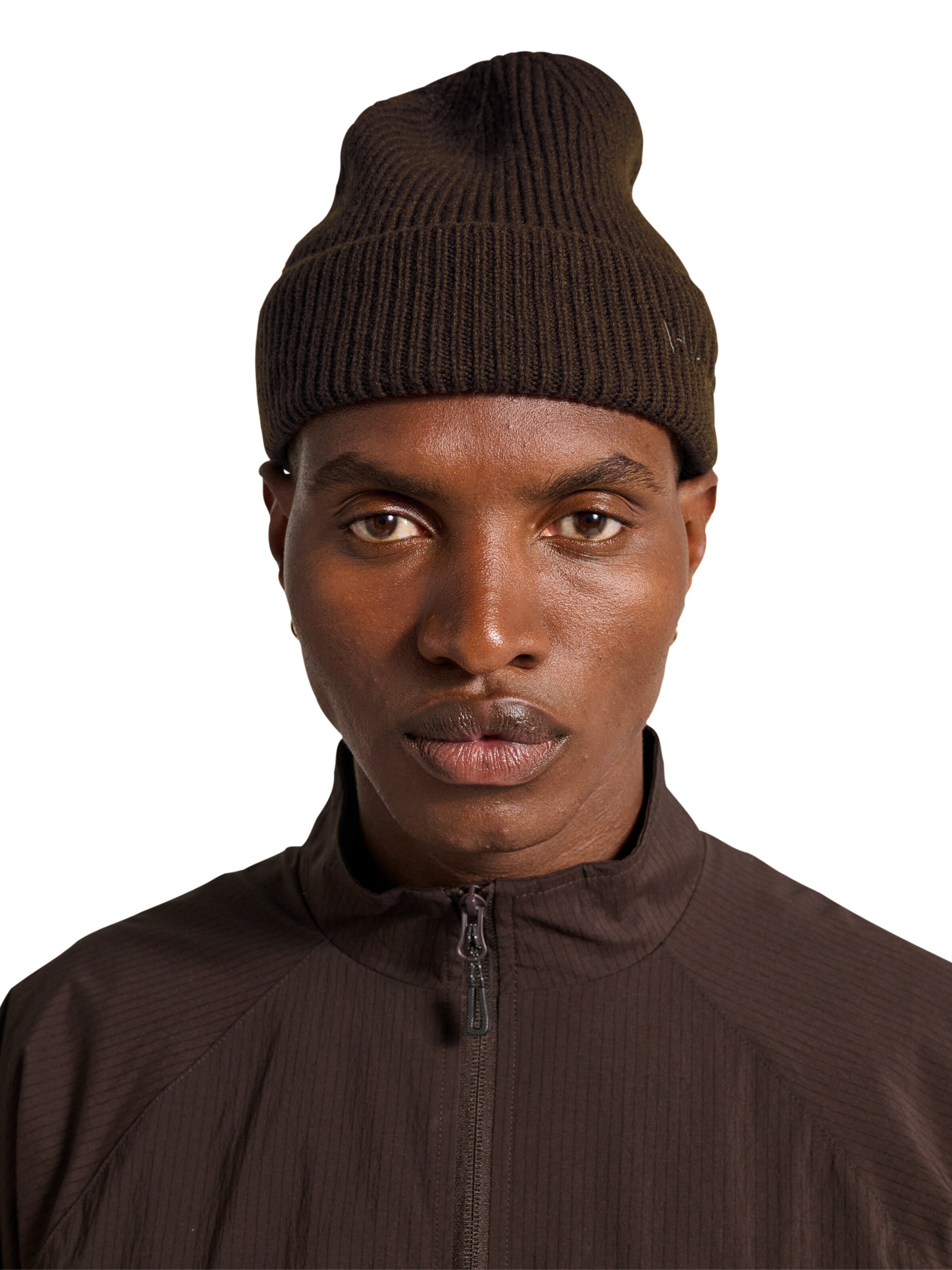 HALO Beanie in Brown: front