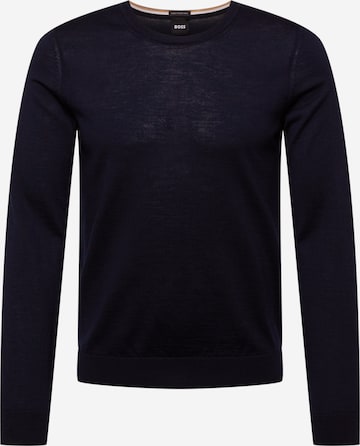 Pullover 'Leno' di BOSS Black in blu: frontale