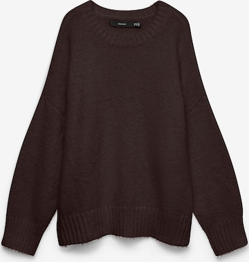 Vero Moda Curve Oversized trui 'VMChope' in Bruin: voorkant