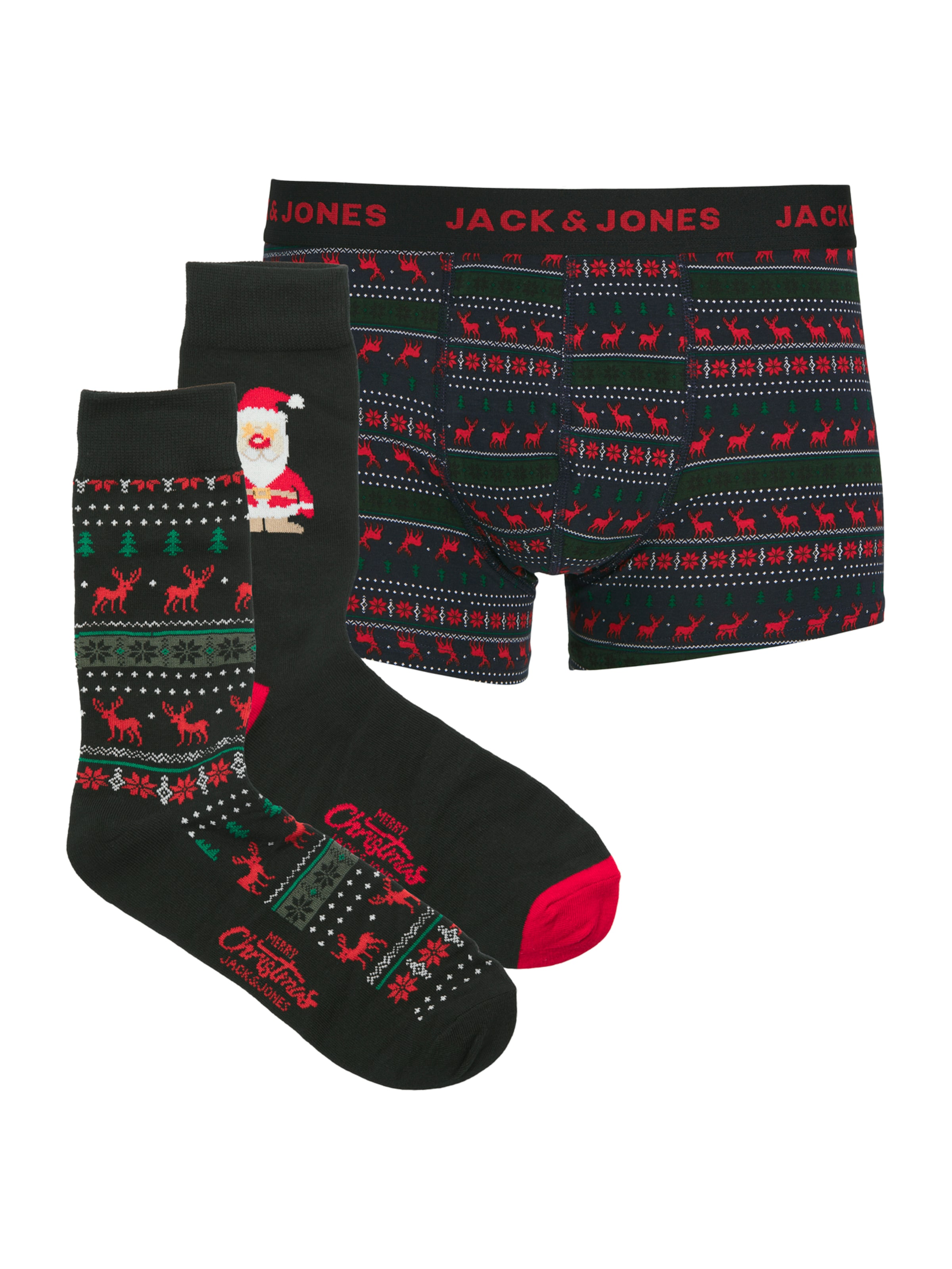 JACK & JONES Μποξεράκι 'JACXMAS REINDEER' σε μαύρο: μπροστά