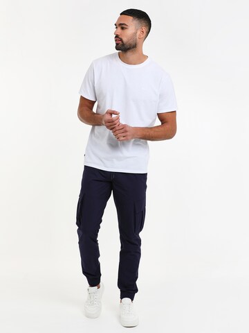 Threadbare Tapered Cargobroek 'Prince' in Blauw