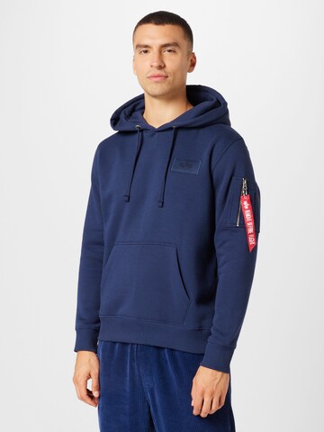 ALPHA INDUSTRIES Sweatshirt in Blau: Vorderseite