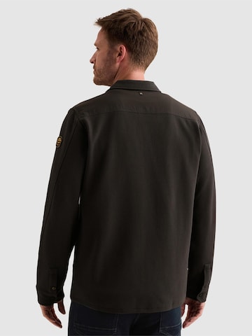 PME Legend - Camiseta 'Overshirt with waffle texture and cargo chest pocket' en gris