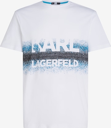 Tricou ' Degrade ' de la Karl Lagerfeld pe alb: față